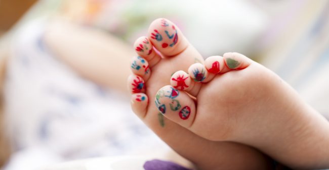 Happy feet, happy child!